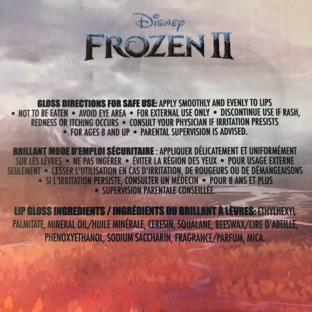 Set of 3 Disney Frozen 2: 0.10 oz Snowberry Flavored Lip Gloss - Picture 5 of 11